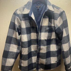 Banana Republic Navy and Gray Plaid Jacket New without Tags